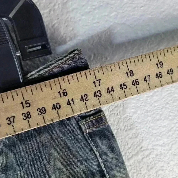 HUGO BOSS Men 34x34 Orange Label Jeans HB1 Button Fly Blue Denim Dark Wash - Picture 8 of 11